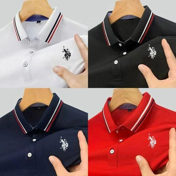 Men's Solid Half Sleeves Polo Neck T-Shirt ( Pack of 4 )