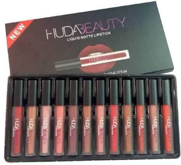 Huda Beauty matte Finishing Lipstick ( Pack of 12 )